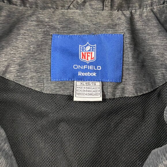 Arizona Cardinals Reebok On Field Jacket Mens XL Gray Nylon NFL Football Gray - Picture 9 of 15